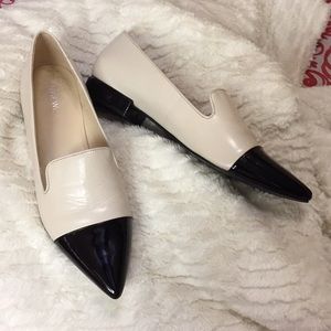 Nine West pointed toe two tone flats